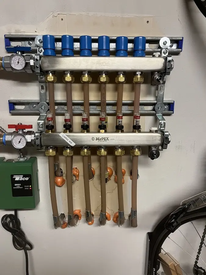 Plumber performing Gas Leak Detection at a residential property in Laurens